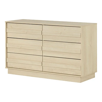 6-Drawer Dresser - August Bleached Oak