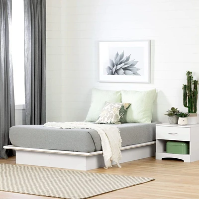 Step One Double Platform Bed - White