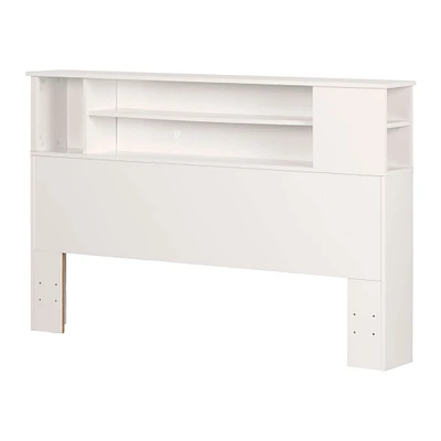 Vito Double Bookcase Headboard - Pure White