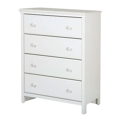 Cotton Candy 4-Drawer Chest Dresser - Pure White