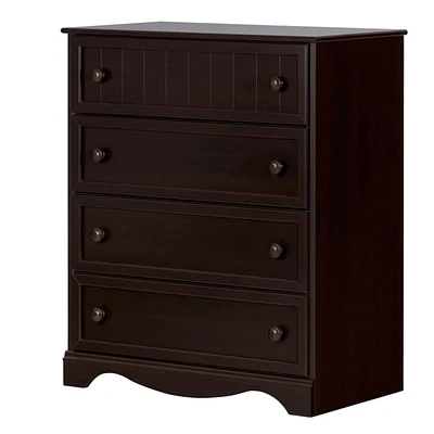 Savannah 4-Drawer Chest Dresser - Chocolate