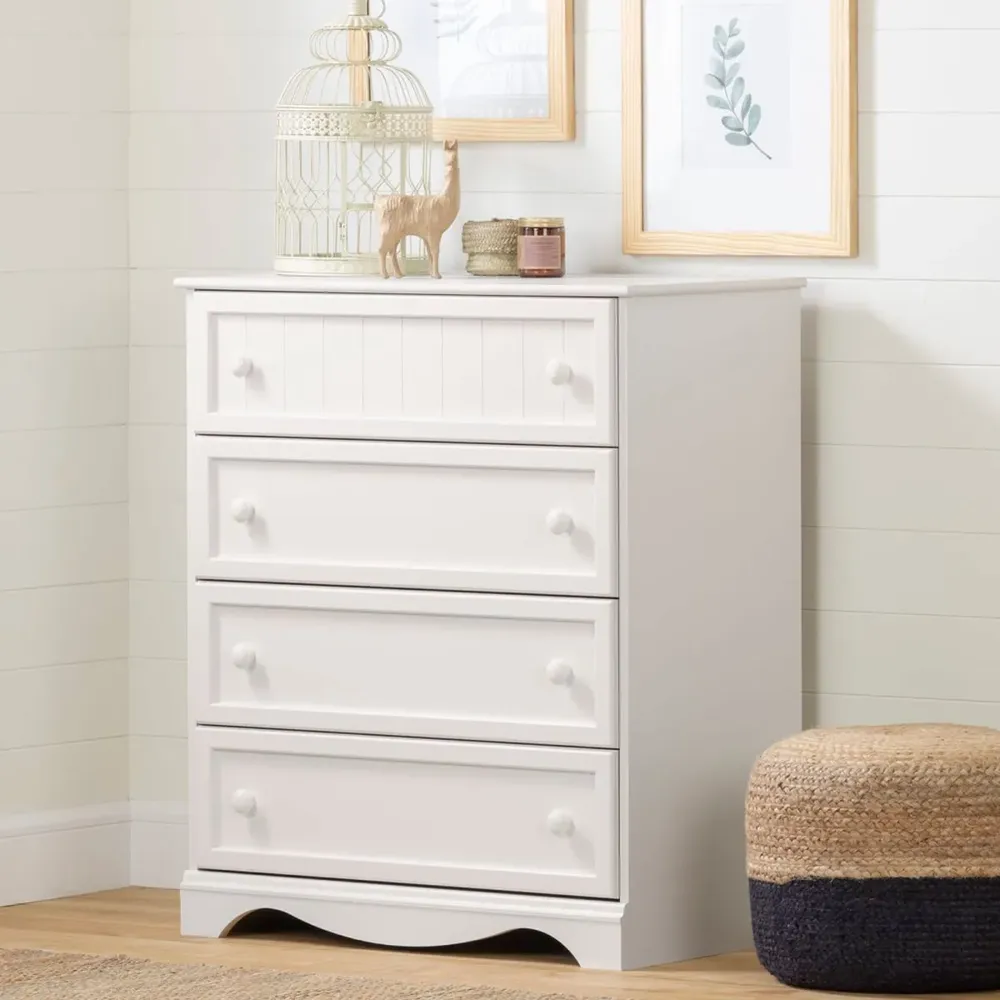 Savannah 4-Drawer Chest - Pure White