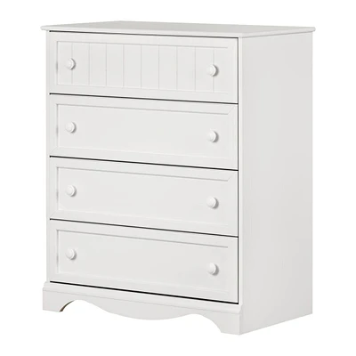 Commode 4 Tiroirs Savannah - Blanc Solide