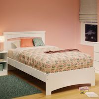 Libra Twin Bed Set - Pure White