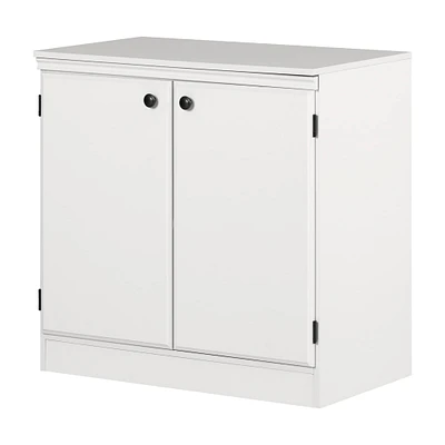 Armoire de Rangement 2 Portes - Morgan Blanc Solide