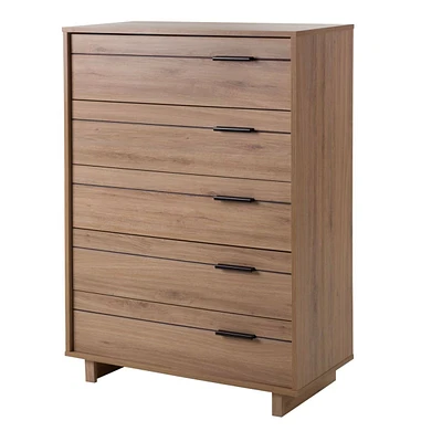 Fynn 5-Drawer Chest Dresser - Gray Oak