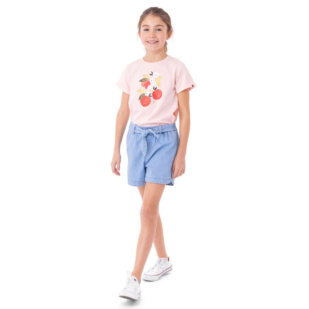 Short Denim Fruits 7-12ans