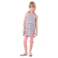 Beach Day 3/4 Bow Leggings 2-6y