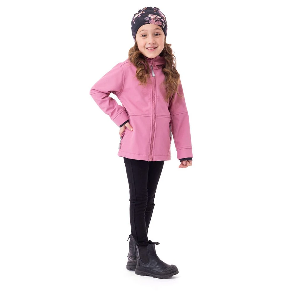 Manteau Mi-Saison Softshell Rose 4-6ans