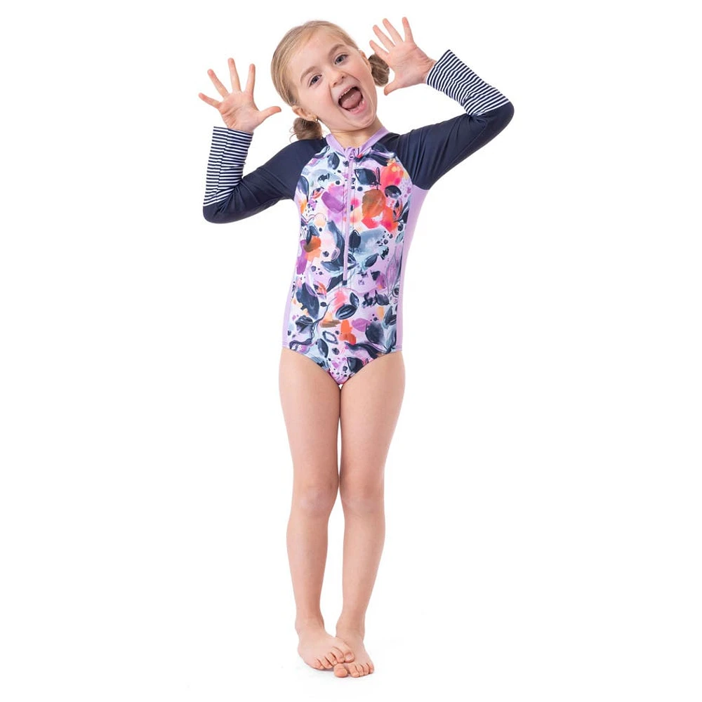 Pastel Long Sleeves UV Swimsuit 4-6y