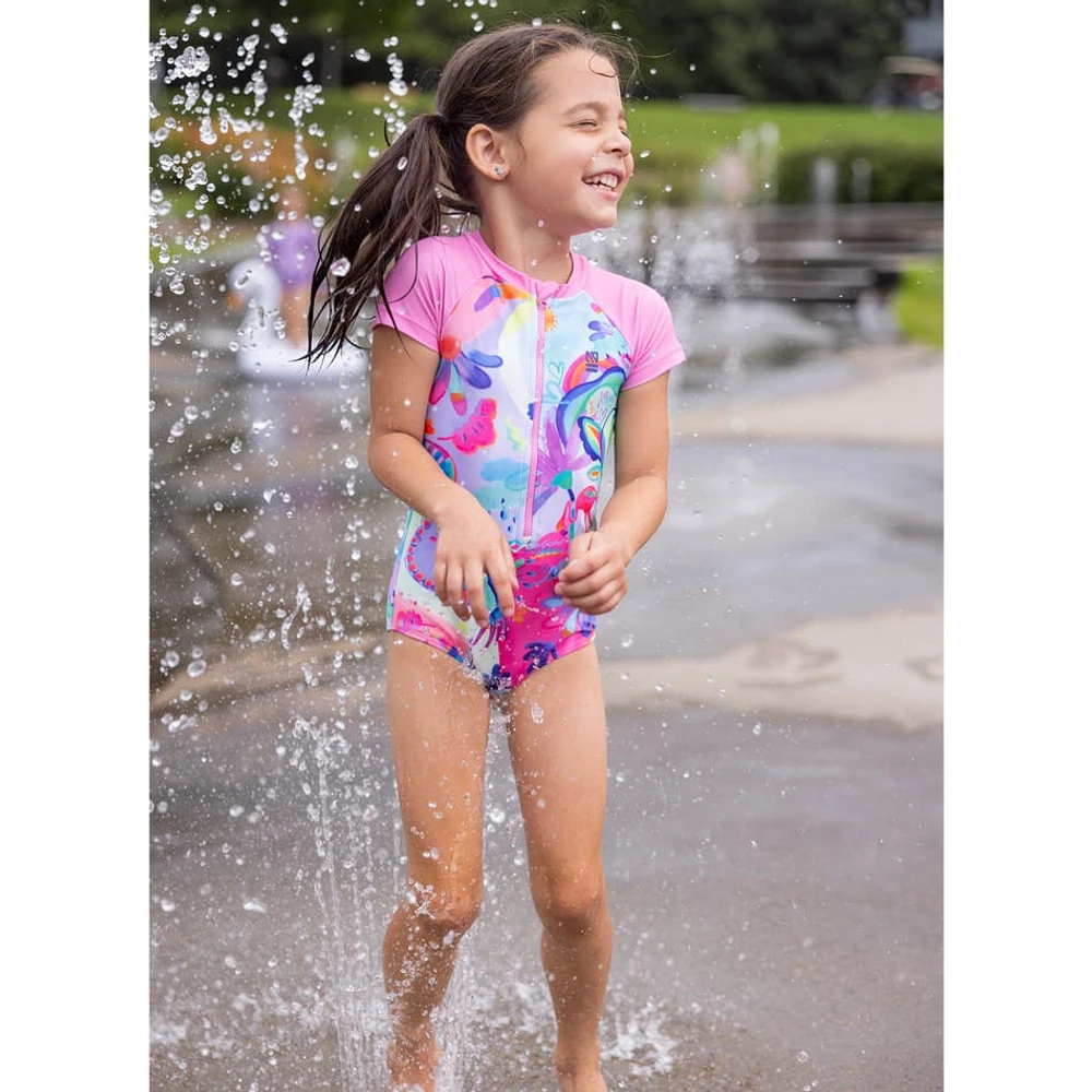 Flamingo UV Swimsuit 4-12y