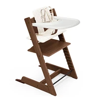 Tripp Trapp® High Chair V2 Brown,  Cushion and Stokke® Tray