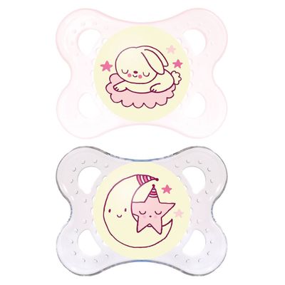 Night Orthodontic Pacifier 0-6months Set of 2