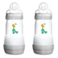 Easy Start Anti-Colic Baby 9oz Bottle Set of 2 - Grey/Ivory