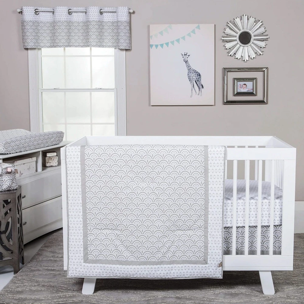 3 Pieces Crib Bedding Set - Art Deco