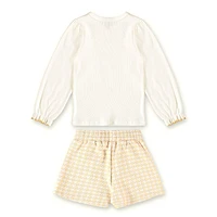 Jacquard Skort Two Pieces Set 2-8y