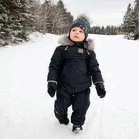 Habit de Neige Une Pièce Noir 9-24mois