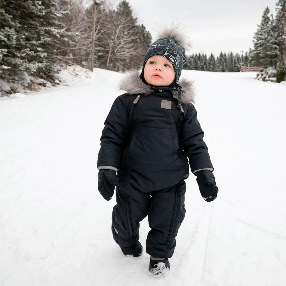 Habit de Neige Une Pièce Noir 9-24mois