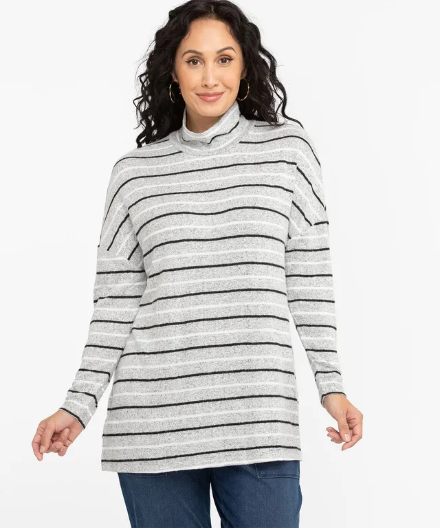 Window Pane Cowl Neck Sweater, Cleo