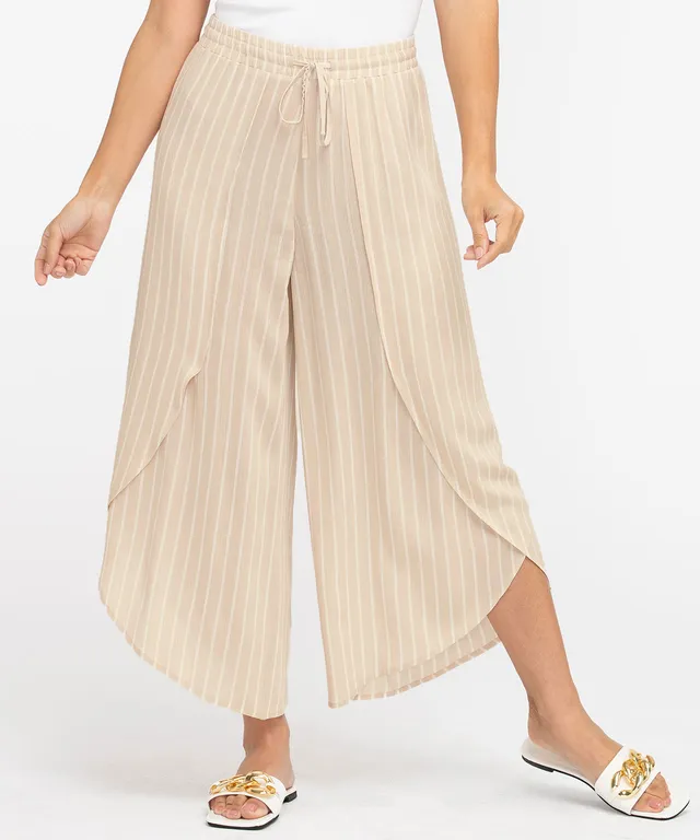Ponte Pull-On Wide-Leg Crop Pant by Jules & Leopold