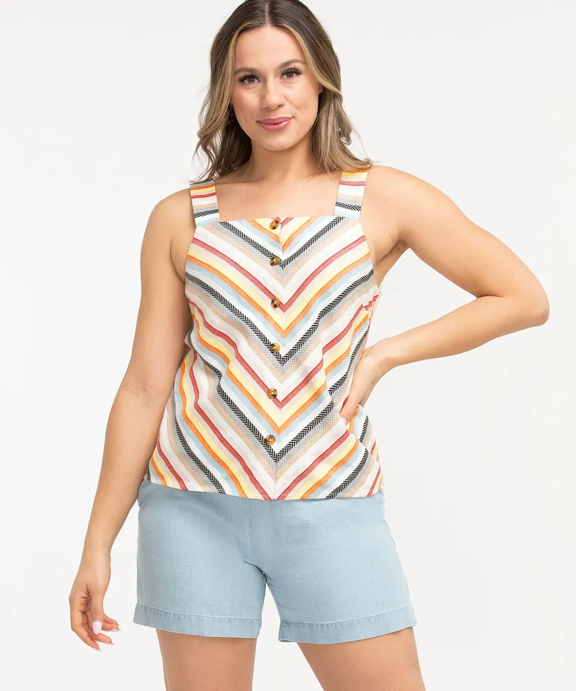 Sleeveless Square Neck Top, Cleo