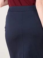 Scuba Crepe Pull On Pencil Skirt