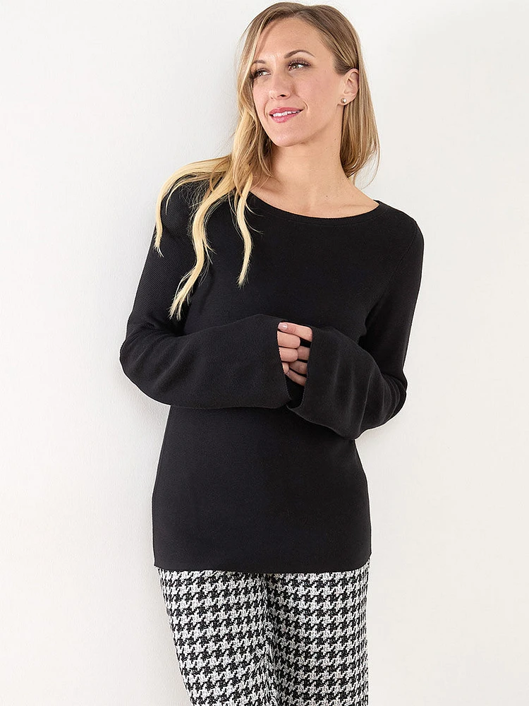 Bell Sleeve Pullover Sweater