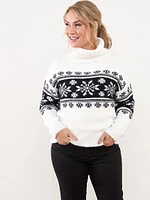 Petite Eyelash Turtleneck Sweater