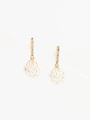 Pearl Clustered Earrings in Gold