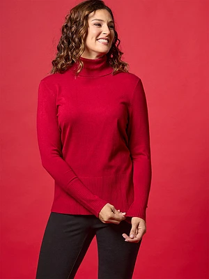 Knit Turtleneck Pullover Sweater