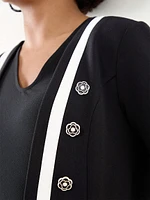 Scuba Crepe Black & Ivory Jacket