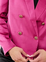 Double Breasted Cropped Blazer