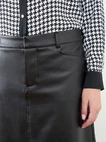 Vegan Leather Boot Skirt