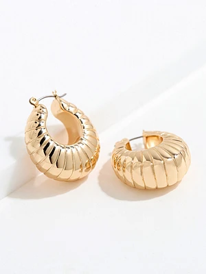 Gold Croissant Earrings