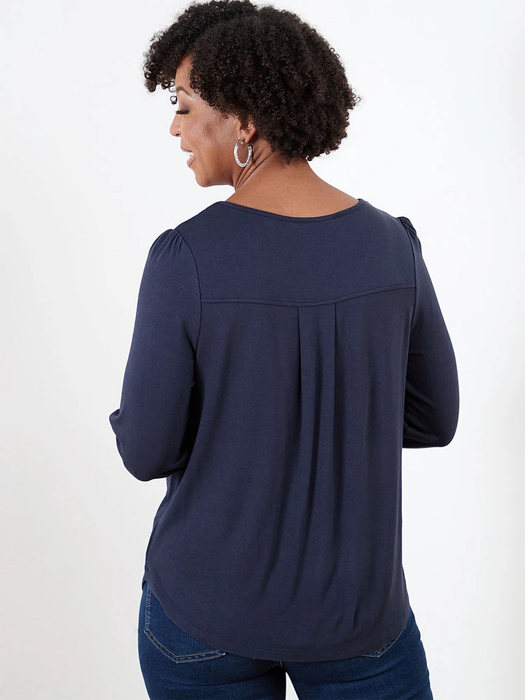 Petite V-Neck Relaxed Fit Top