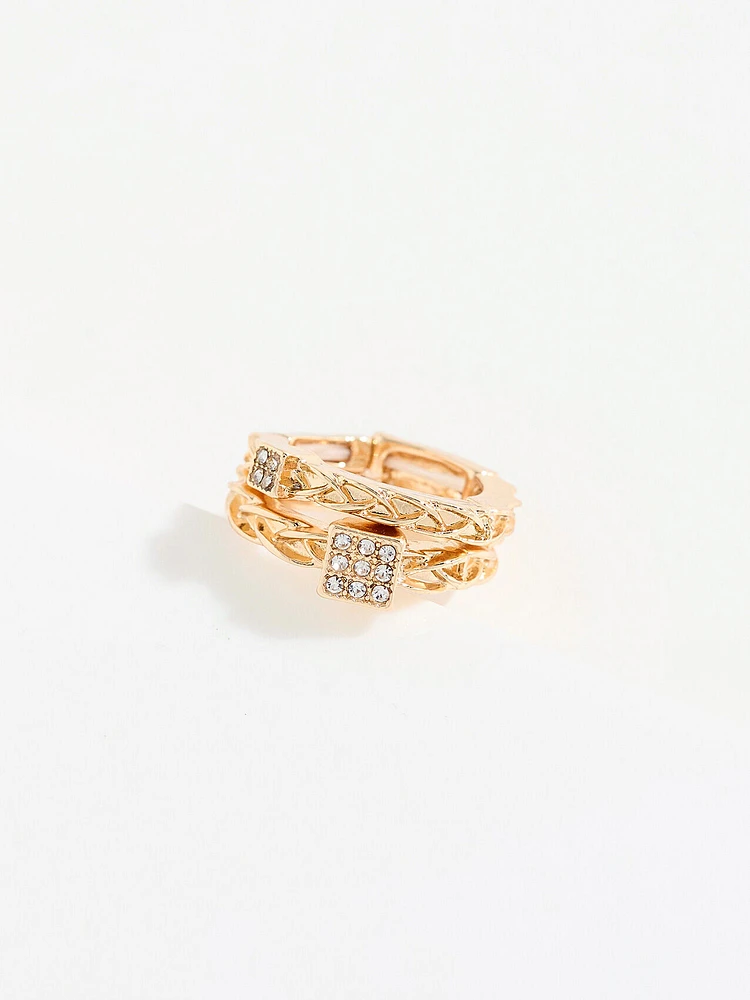 Gold Stackable Stretch Rings