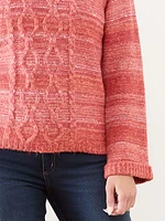 Spacedye Cowl Neck Pullover