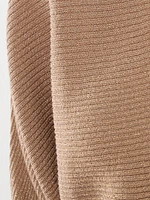 Ribbed Shimmer Pullover Sweater