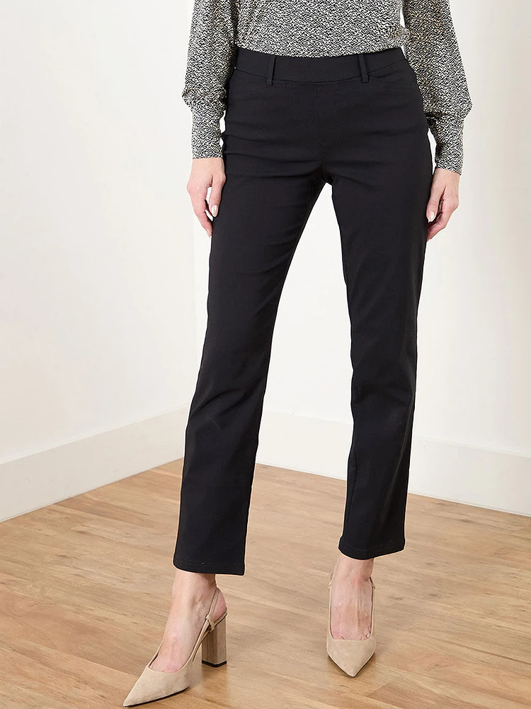 Emily Microtwill Slim Leg Pant Black