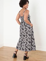 Petite Viscose Button Front Maxi Dress