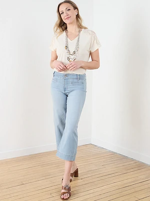 Haylie Wide Leg Crop Jeans