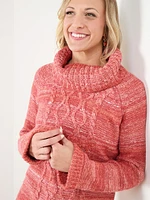 Spacedye Cowl Neck Pullover