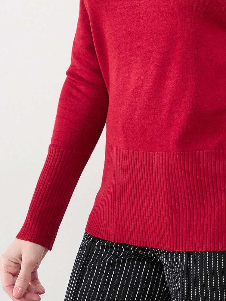 Knit Turtleneck Pullover Sweater