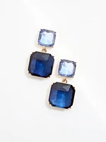 Square Glass Stone Earrings