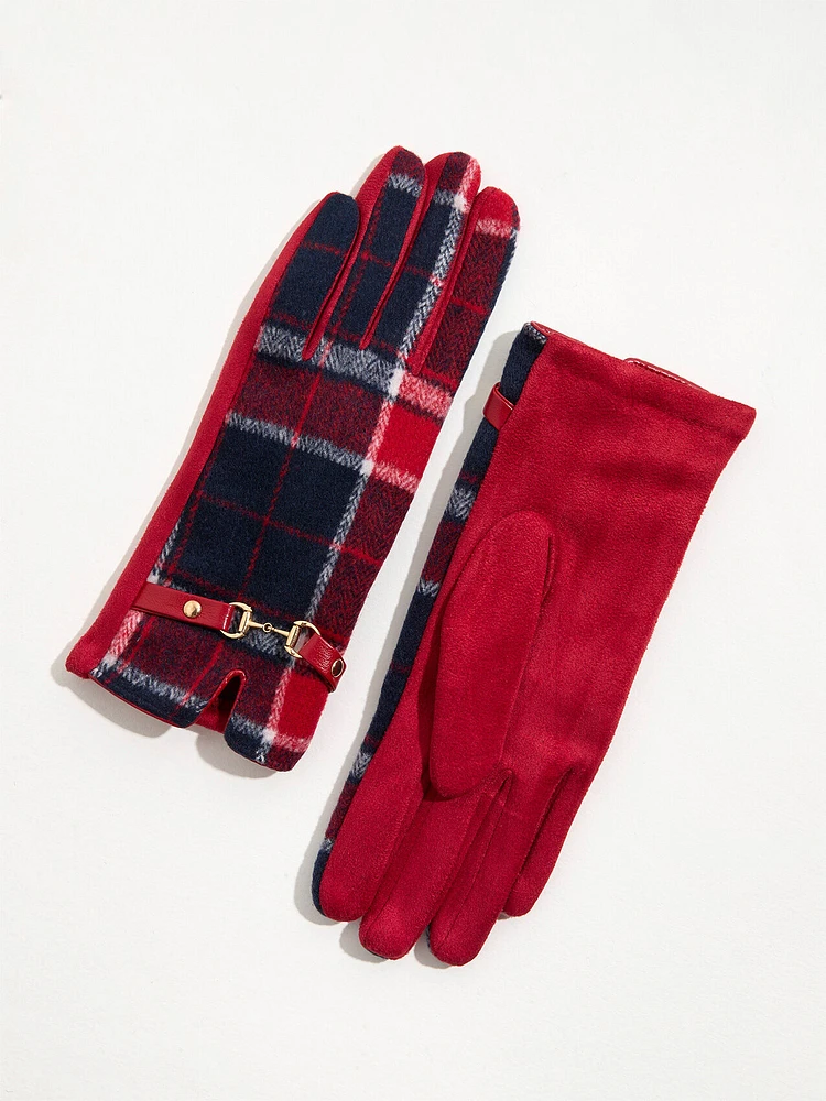 Red Plaid Gloves