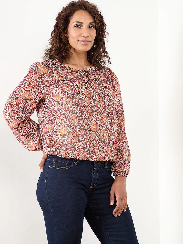 Petite Bubble Hem Blouse