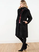 Textured Faux Fur Coat