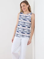 Sleeveless Boatneck Tee