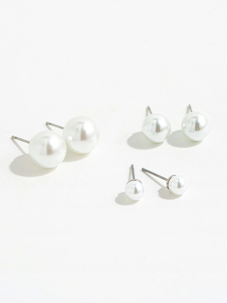 Multi Size Pearl Earring Pack