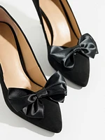 Black Bow Shoe Clips